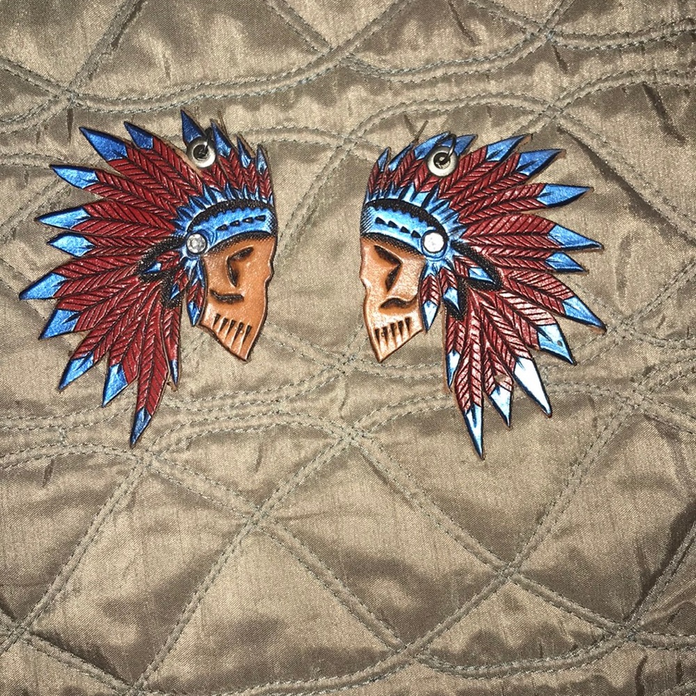 Leather earrings
